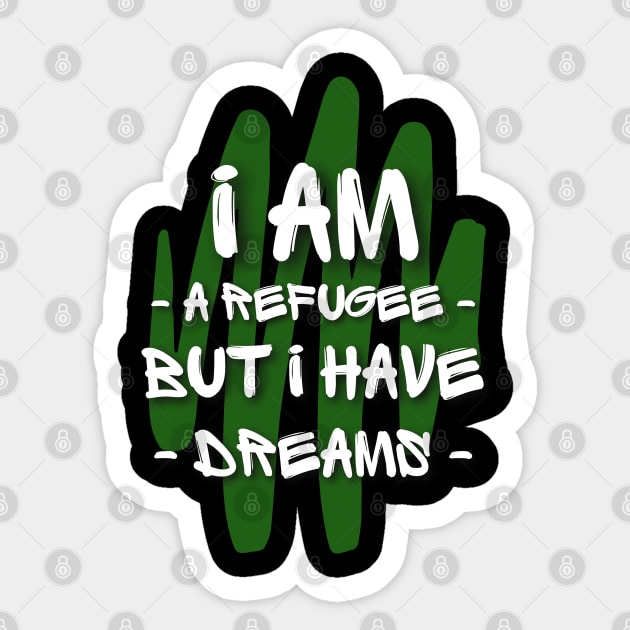 Refugee Aspirations, United Hands Sticker by vk09design